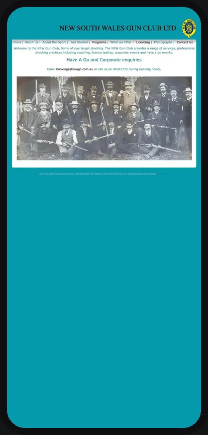The previous homepage on a phone.